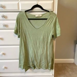 Lela Sky Light Green Tee